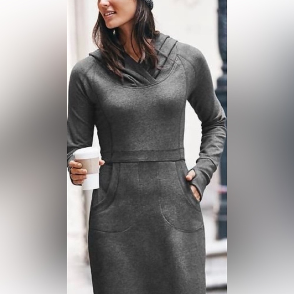 Athleta Gray Long Sleeve Dress